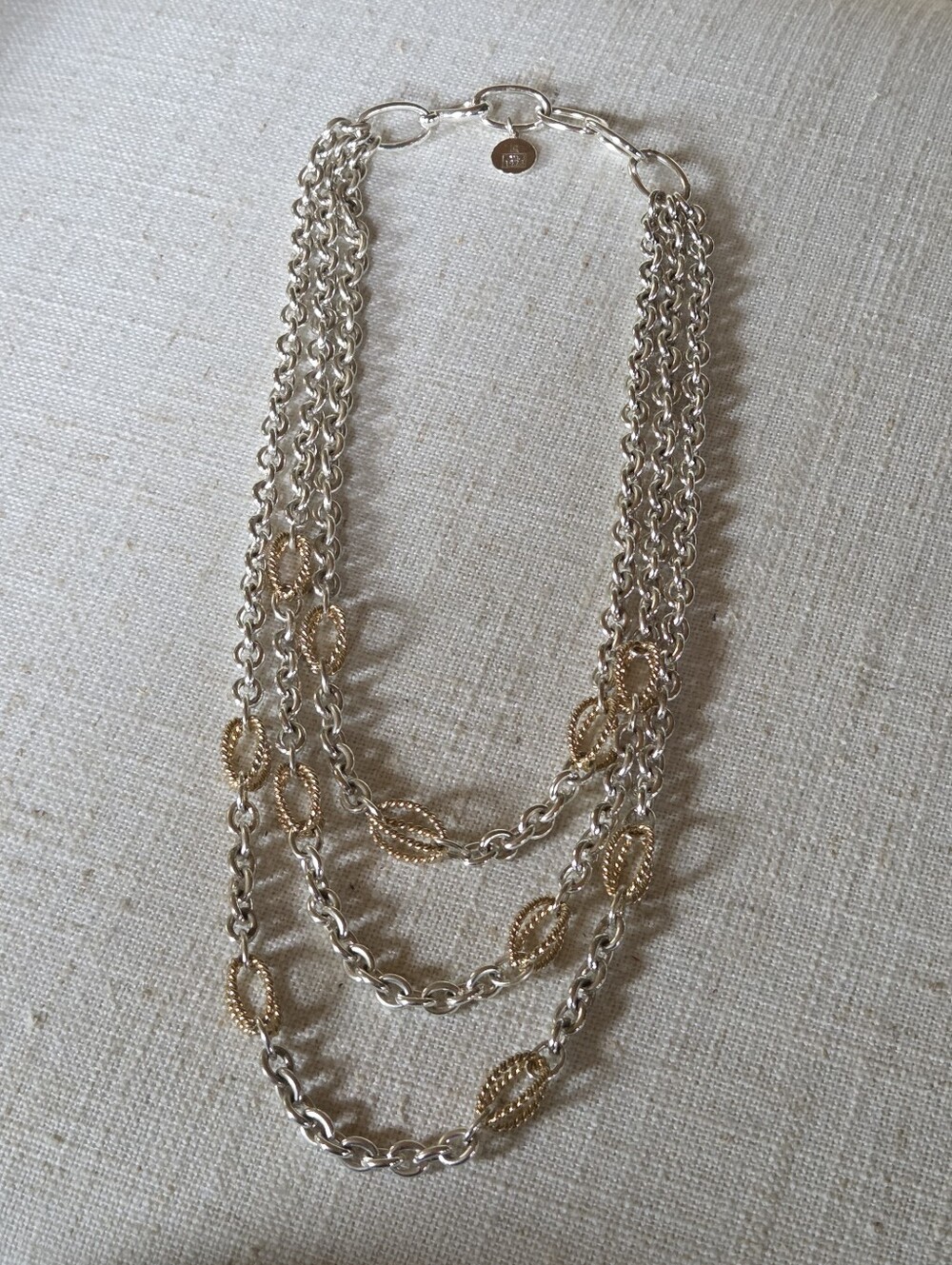 Liz Claiblorne Multi-Strand Silver & Gold Tone Women's Necklace